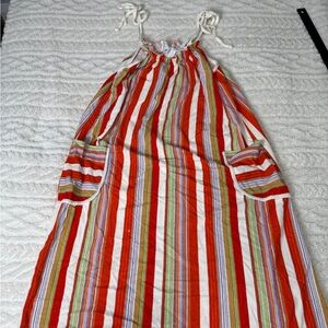 Vintage 60’s 70’s Terrycloth JCPenney Multicolor LoungeWear Stripes Pockets